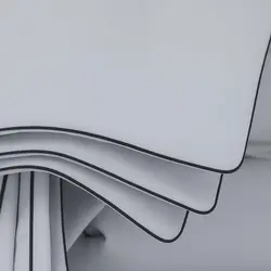 סט מצעים סאטן אפור בהיר עם פייפינג