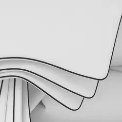 סט מצעים סאטן לבן עם פייפינג