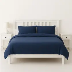 סט מצעים ג'רסי כחול כהה