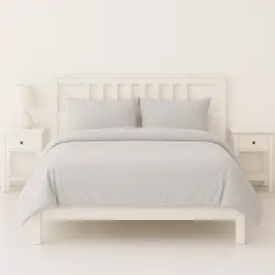 סט מצעים ג'רסי אפור בהיר