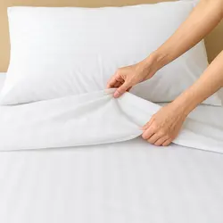 סט מצעים סאטן פסים בית מלון