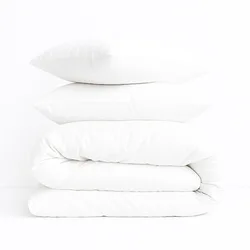 סט מצעים מלא - סאטן לבן