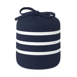 סט מצעים מלא - ג'רסי 100% כותנה פסים כחול לבן