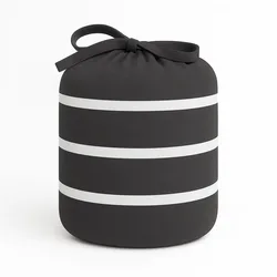 סט מצעים מלא - ג'רסי 100% כותנה פסים אפור לבן