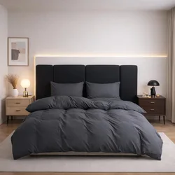 סט סאטן קלאסי I אפור