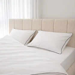 סט סאטן יוקרתי I פייפינג לבן