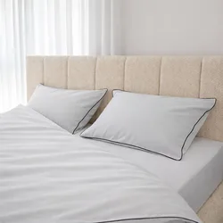 סט סאטן יוקרתי I פייפינג אפור בהיר