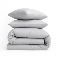 סט סאטן קלאסי I אפור בהיר