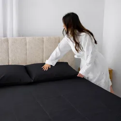 סט סאטן קלאסי I שחור