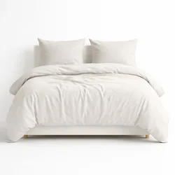 סט ג'רסי פרימיום 100% כותנה סרוקה I אבן