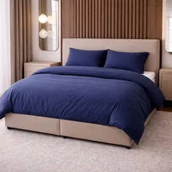 סט ג'רסי פרימיום 100% כותנה סרוקה I כחול