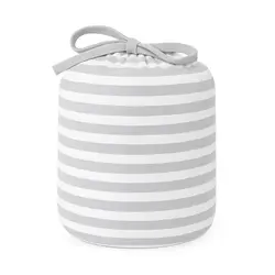 סט מצעים ג'רסי אפור לבן