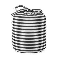 סט מצעים ג'רסי שחור לבן