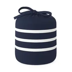 סט מצעים ג'רסי פסים כחול לבן