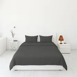 סט מצעים סאטן אפור כהה