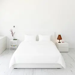 סט מצעים סאטן לבן