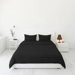 סט מצעים סאטן שחור