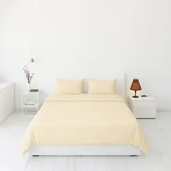 סט מצעים סאטן שמנת