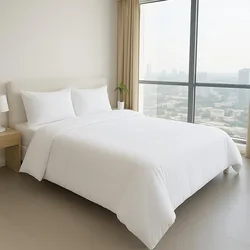 סט מצעים מלא - סאטן לבן